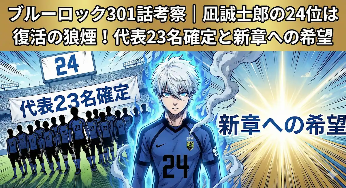 ブルーロック 301話の考察記事のアイキャッチ画像