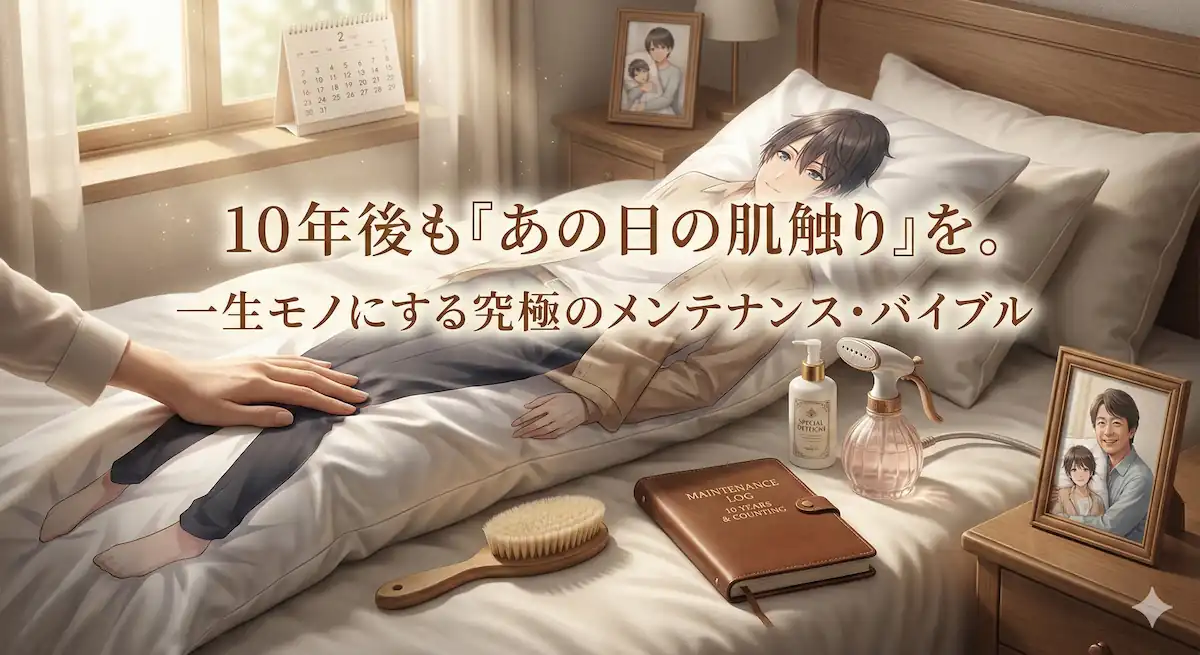 抱き枕カバーのメンテナンス方法について解説する記事のアイキャッチ画像