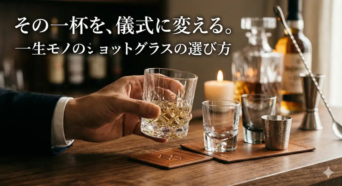 ショットグラスの選び方について解説する記事のアイキャッチ画像